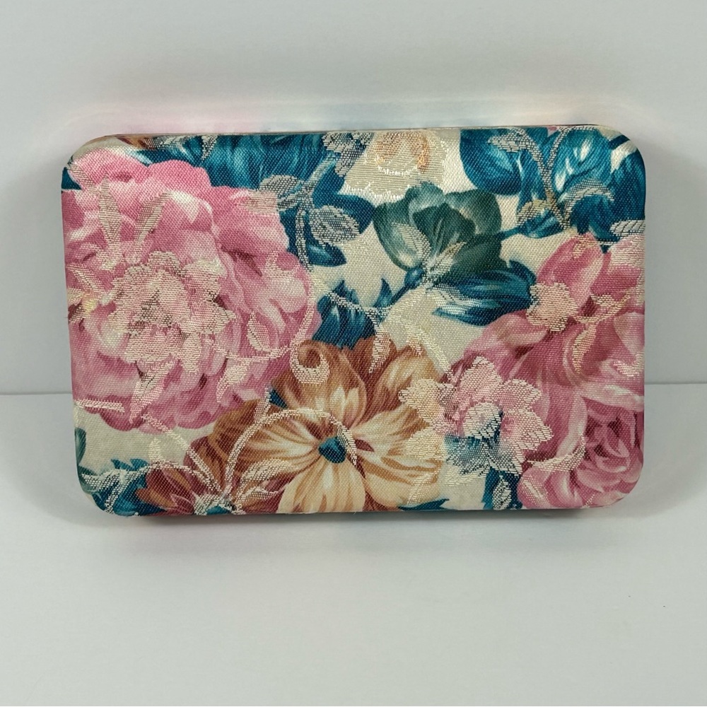 Vintage Jewelry Box Floral Grannycore Fabric Covered Box